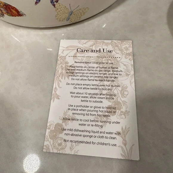 MacKenzie-Childs Butterfly Garden 3 quart Tea Kettle (Never used!) - Picture 8 of 16